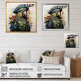 thumbnail image 4 of Designart "Buccaneer's Feathered Parrot II" People Framed Wall Art - Green Pirate Entryway Framed Wall Art, 4 of 6