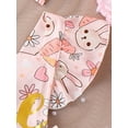 thumbnail image 5 of Suealasg Infant Baby Girls Easter 2Pcs Outfits Sets 3M 6M 9M 12M 18M Flying Sleeve Bunny Shamrock Print Ruffle Romper Dress + Headband Newborn Girls Summer Casual Clothes, 5 of 9