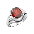thumbnail image 4 of RYLOS Rings for Women 14K White Gold Ring Classic Designer Style Oval 12X10MM Solitaire Gemstone Ring January Garnet Jewelry for Women Size 10.5, 4 of 8