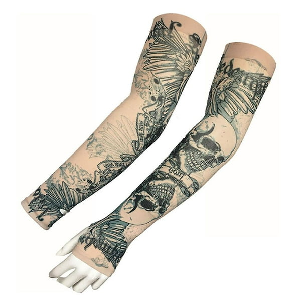 Black Long Arm Sleeves Pair Sun Protection, Protect Your Arm, Long Gloves  Breathable, Lace Ice Sleeves, Tattoo Cover Up, Arm Warmers 