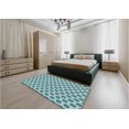 thumbnail image 5 of Ahgly Company Machine Washable Indoor Square Transitional Beetle Green Area Rugs, 4' Square, 5 of 7