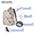 thumbnail image 4 of Naloa Various Chicken Canvas Backpack for Men Women Rucksack Casual Travel Daypack College Tote Satchel Bookbag for Teens-Small, 4 of 7