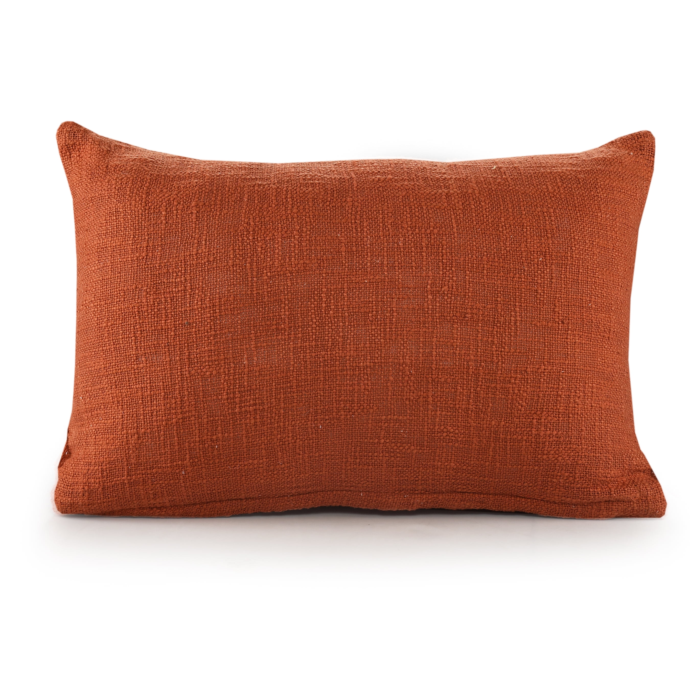 Ox Bay Avani Burnt Orange Bohemian Cotton Fringed Adult Decorative Lumbar Pillow, 14" x 20"
