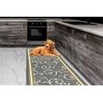 thumbnail image 2 of Gloria Non Slip Rubber Back Kitchen Rug Kitchen Runner Kitchen Mat Anti Slip Carpet (Floral-Gray Runner (23"x84")), 2 of 6