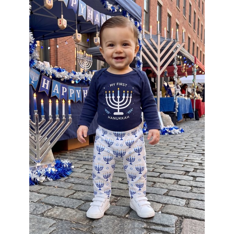 Baby Boy First Hanukkah Outfit Set photo 6
