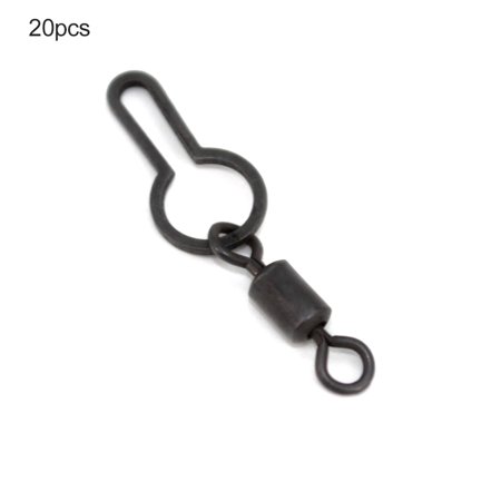 UDIYO 20Pcs Quick Change Ring PVA Bag Hanging Swivel Clips Carp Fishing Tackle Tool