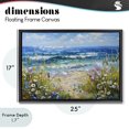 thumbnail image 4 of Stupell Industries Coastal Floral Beach Meadow by Ocean Black Floating Frame Canvas Art, 25 x 17, by Creative Studio, 4 of 8