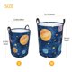 thumbnail image 3 of Balery Planets And Stars1 Cesta de ropa redonda con asas, impermeable, independiente, para ropa, juguetes, dormitorio y familia-Medium, 3 of 6