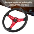 thumbnail image 4 of 14in Steering Wheel, Drifting Steering Wheel Wearproof Anti Rust  For Auto Modification Red,Black,Silver, 4 of 8