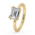 thumbnail image 2 of GIMELIS Emerald Cut Lab Grown Diamond Engagement Ring in Yellow Gold, 2 of 4