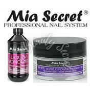 Mia Secret Liquid Monomer 8 oz and White Powder 0.5 oz