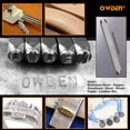 thumbnail image 4 of Juego de sellos metálicos de acero OWDEN Professional, 36 piezas, para joyería, 4 of 8