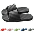 thumbnail image 5 of PEASKJP Slippers for Man Unisex Cloud Slides with Open Toe Design & Thin Sole, Black 45, 5 of 5