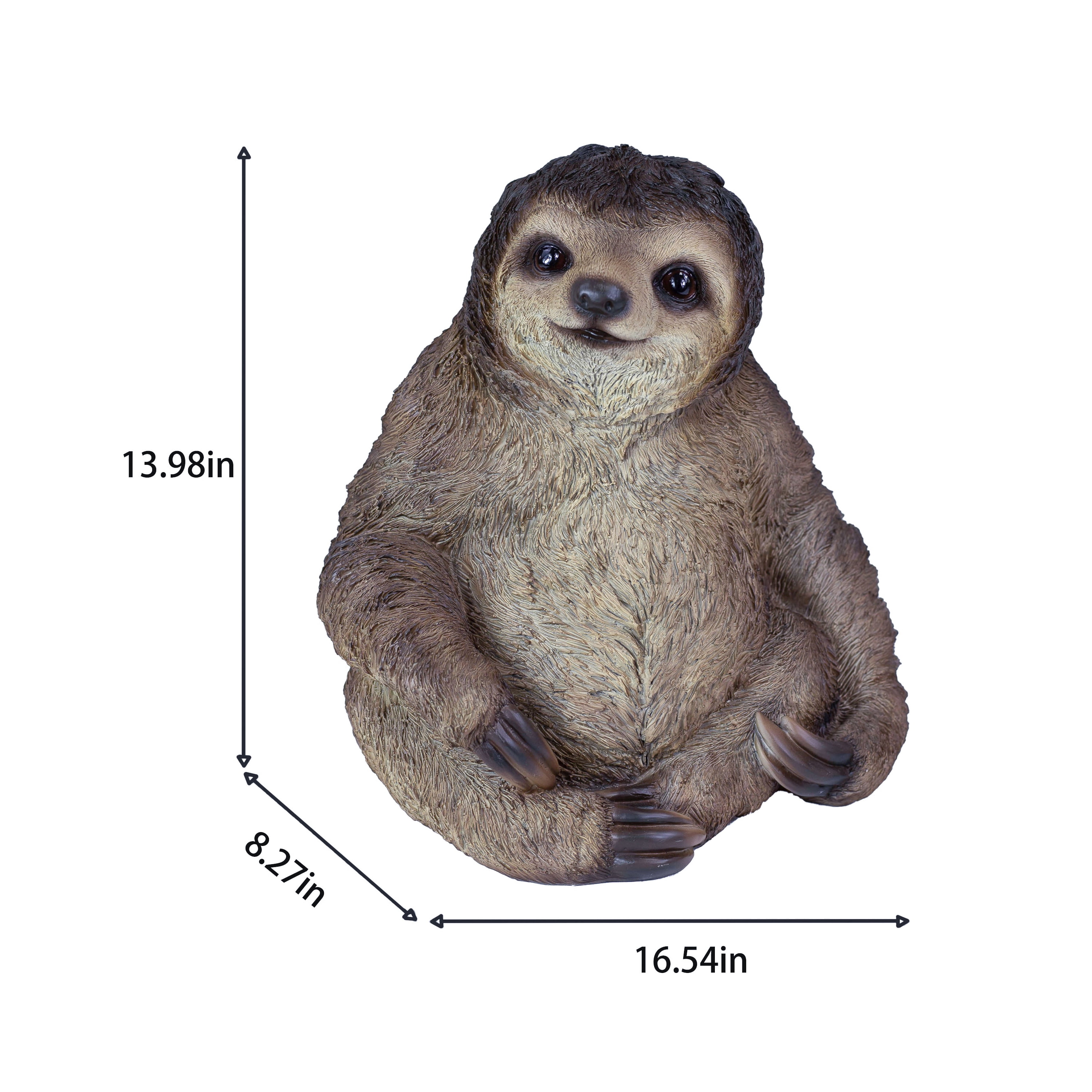 SOREAL Brown Sloth Decorative Figurine for Home & Office Décor, Handcrafted Resin Statue, Realistic Design, Collectible Animal Accent, Weather-Resistant Indoor/Outdoor Decor