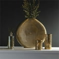 thumbnail image 2 of Maklaine Contemporary Aluminum Vase in Ribbed Metallic Gold Finish, 2 of 6