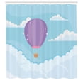 thumbnail image 2 of Ambesonne Hot Air Balloon Shower Curtain, Sky Scenery Art, 69"Wx84"L, Pale Lavender Azure Blue, 2 of 4