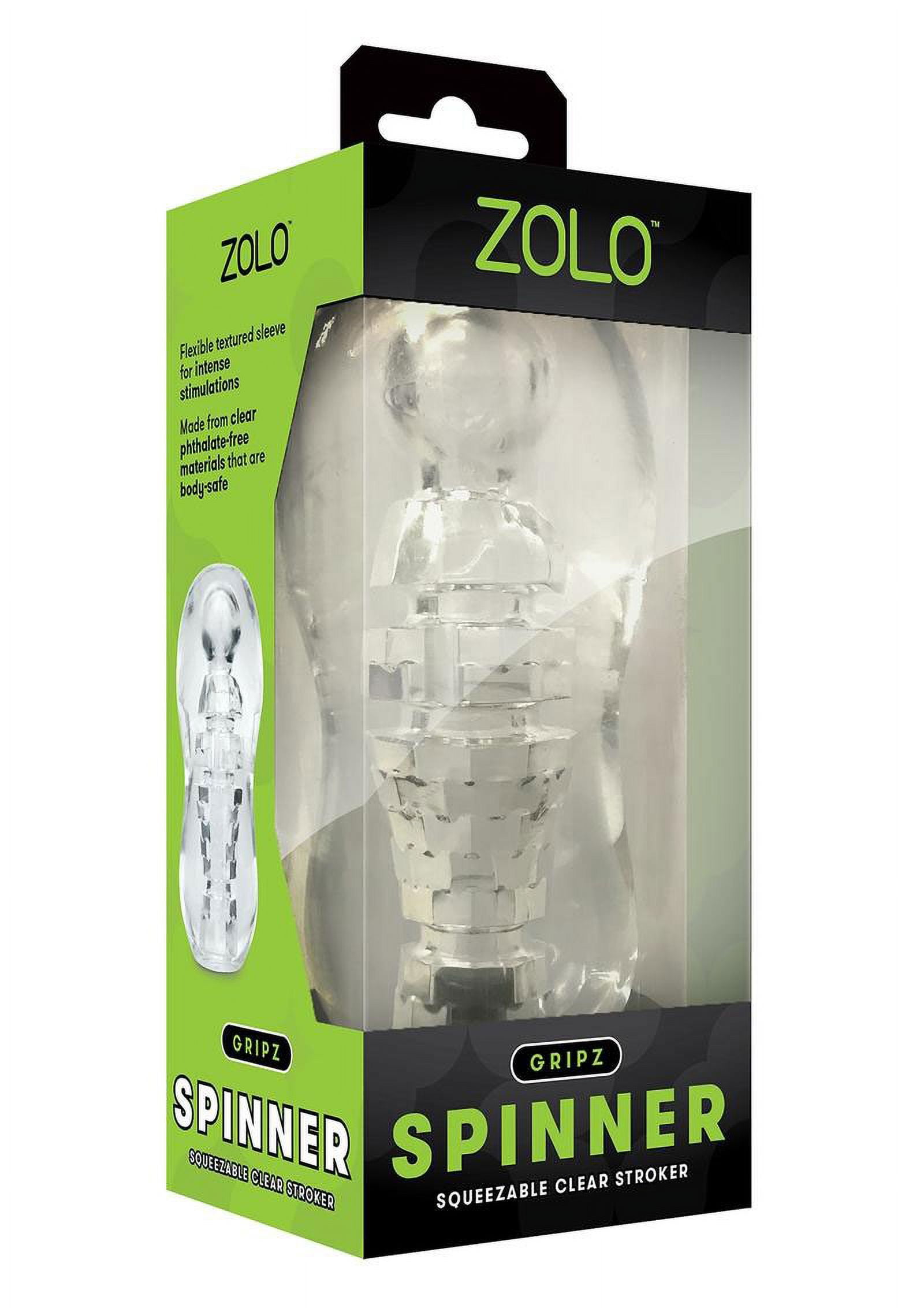 Xgen Products ZOLO Gripz Dotted Stroker - Clear, Masturbators