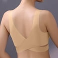 thumbnail image 5 of Womans Bras Women's Seamless and No Underwire Bra with Gathered Back Ice Silk Front Buckle Sports Yoga Bra Sagging Bra M-2XL, 5 of 8