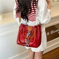 thumbnail image 4 of 4PCS Handbags for Women, Fashion Shoulder Bag Purse Card Holder Shopper Tote Satchels for Travel Work (Red), 4 of 10