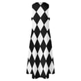thumbnail image 5 of Check Print Dress Black and White Contrast Maxi Dress Aesthetic Casual Long Dresses Summer Sleeveless Custom Vestido Big Size, 5 of 7