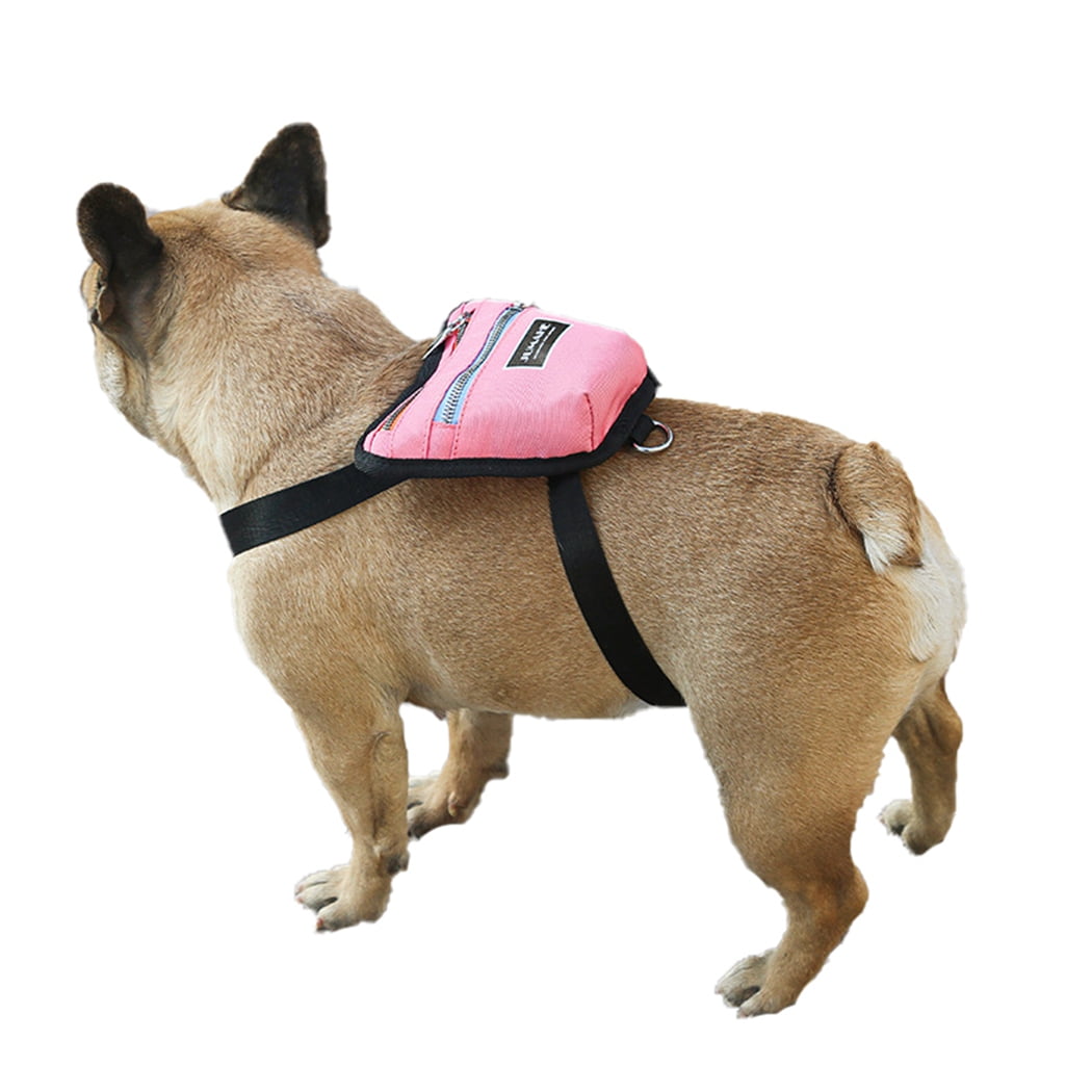 Bangcool Dog Backpack Harness Small Adjustable Dog Saddle Bag Pet Harness For Walking Purple