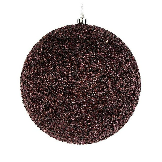 Vickerman N185775D Boule en Chocolat Perlée de 4,75 Pouces avec Perçage 6 par Sac