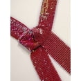 thumbnail image 4 of BLTIBY Sequin Neck Tie Scarf for Women Sparkle Skinny Long Shawl Fashion Metal Sequin Accessories for Party Daily Wear Red Free Size, 4 of 5