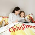 thumbnail image 4 of jejeloiu Happy New Year Bedding Comforter Set 7 Pieces,Christmas Religious-Themed Full Bedding Set,Marry Xmas Fitted Sheet Flat Sheet For Teens,Ultra Soft Home Decor Reversible, 4 of 8