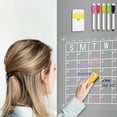 thumbnail image 4 of VOCHIC Acrylic Calendar for Fridge,15"x11" Inch Magnetic Dry Erase Board 2pcs Clear Whiteboard Calendar for Refrigerator(Monthly + Weekly), 4 of 5