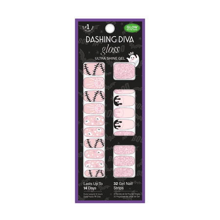Dashing Diva Gloss Gel Nail Strips, Kinda Cute, Kinda Scary, 32 Count