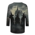 thumbnail image 4 of Plus Size Halloween T Shirt for Women Short Sleeve Witch Graphic Tees Casual Festival Custume Clothing, 4 of 4