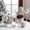 thumbnail image 4 of Set de adornos navideños Valery Madelyn Glass de 10 quilates, color blanco/plateado, 4 of 6