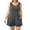 Grey, variant on Women's Plus Size Jumpsuits Casual Sleeveless Short Overalls Pleated Front Rompers Summer Loose Fit One Piece Outfits with Pockets