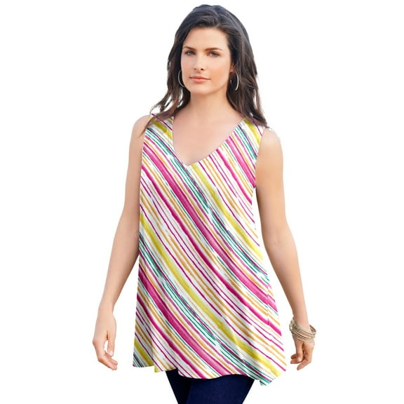 Roaman's Women's Plus Size Swing Ultimate Tank
