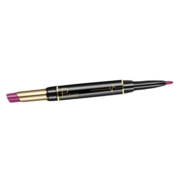 Lápiz labial prueba de agua, doble extremo, lápices labiales de larga duración, maquillaje, delineador de , 12 Salvador Lápiz labial de doble cabeza