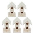 thumbnail image 3 of 5 Pcs Nichoir en Bois Jardin Résistant aux Intempéries Cage à Oiseaux pour Mésange Bleu, 3 of 22
