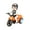 Orange, variant on Blue Dynamic Stunt Tricycle Toy With Colorful Led Lights Upbeat Melodies Multi Direction Movement For Indoor Outdoor Recreational Activities