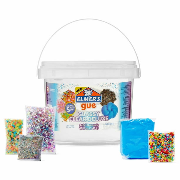 Elmer's Gue Premade Slime, Glassy Clear Slime, Includes 5 Sets of Slime