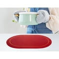 thumbnail image 5 of Unique Bargains Faux Leather Placemats for Kitchen Washable Table Placemats 6pk Black Red, 5 of 7