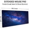 thumbnail image 5 of Large Mouse Pad, Cute Space Desk Mat for Desktop, Women Girls Waterproof Gaming Mousepad, Milky Way Galaxy Computer PC Laptop Protector Writing Pads for School Office Home 35.5" x 15.7", 5 of 6