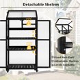 thumbnail image 4 of TOPMAX 62inch Height Wood Large Greenhouse Balcony Portable Cold Frame with Wheels and Adjustable Shelves for Outdoor Indoor Use, Black, 4 of 10