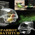 thumbnail image 1 of Xihbxyly Bañera para Pájaros, Diseño Transparente para Mascotas, Desmontable y Fácil de Limpiar, Puerta de Jaula Estable con Bloqueo, Ideal para Pájaros y Mascotas Pequeñas, Tamaño Compacto (16 X 14, 1 of 7