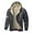 Dark Gray, variant on Mens Jesus Hoodies Fleece Lined Christian Zip Up Cross Thick Heavyweight Jackets Winter Warm Black L