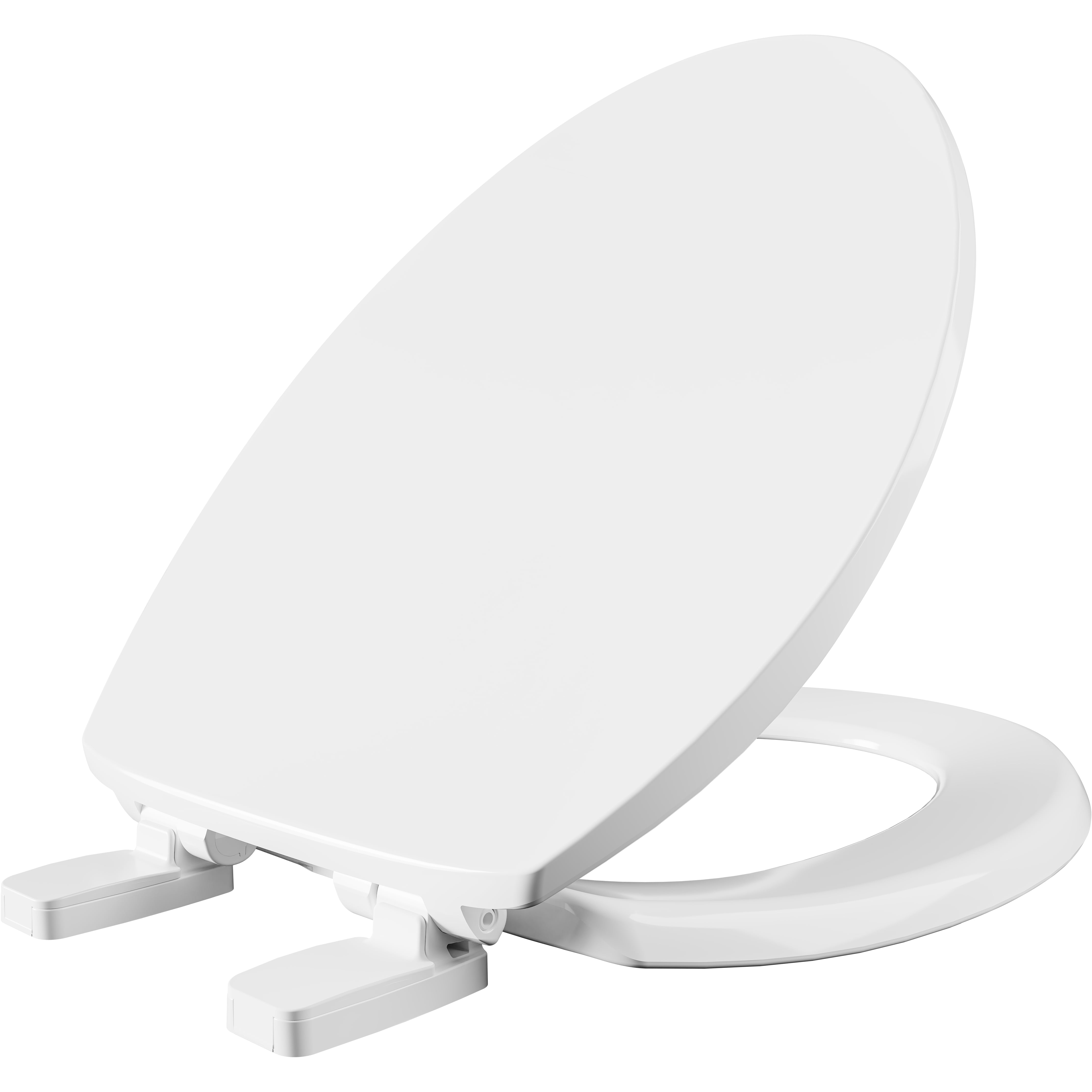 Mayfair by Bemis One Fit™ Universal Plastic Toilet Seat White Never Loosens Slow-Close