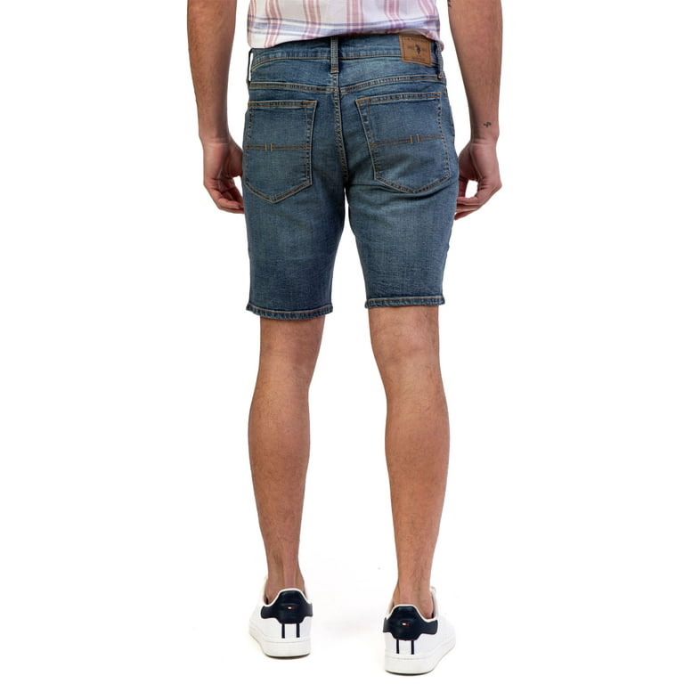 Mens denim top shorts walmart