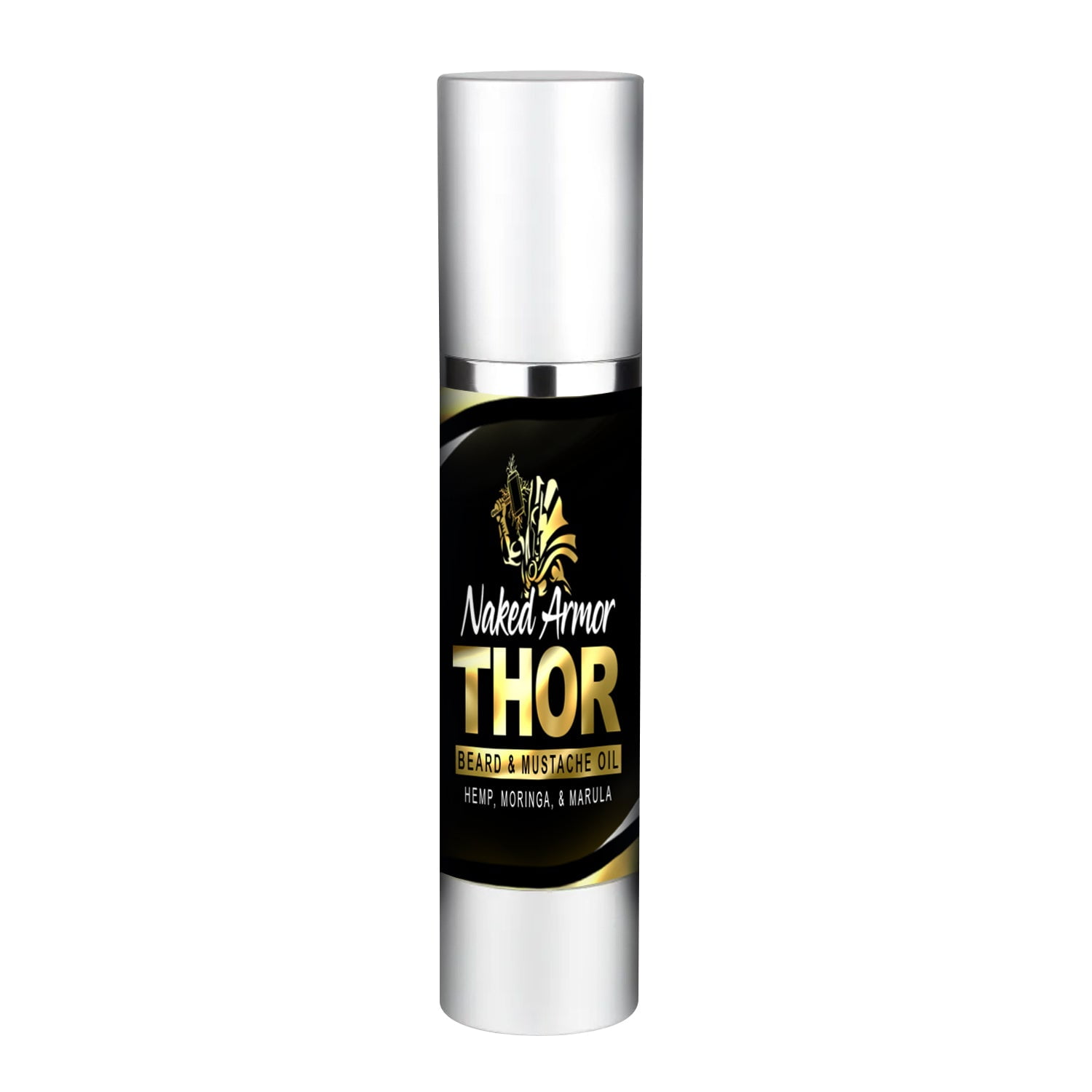 Naked Armor Organic Beard and Mustache Oil, 3.6 oz