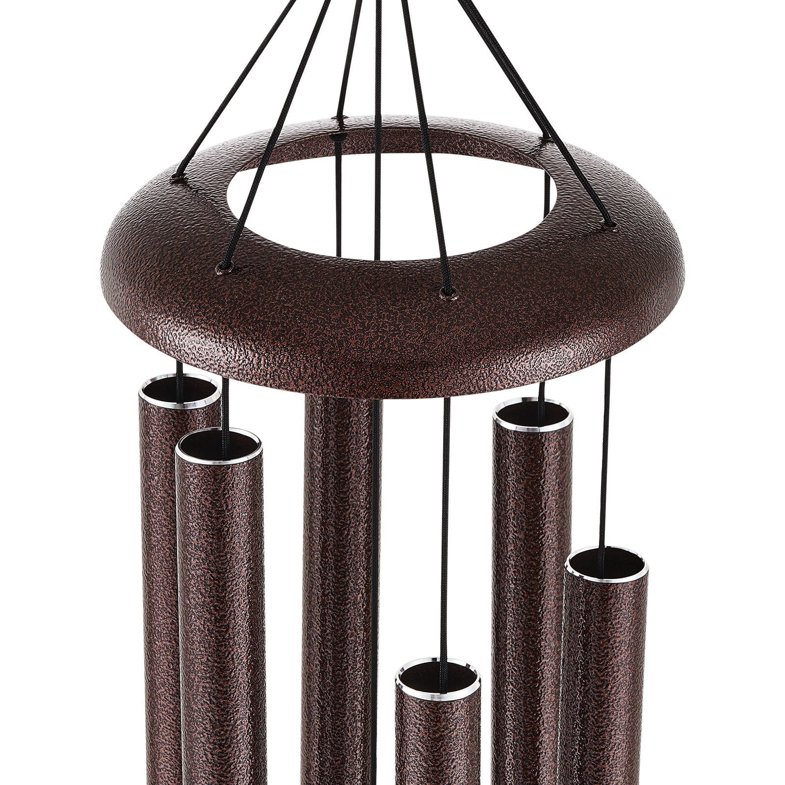 45 Inch Bronze Wind Chimes Deep Tone D Major 6 Aluminum Tubes for Garden Patio Porch Decor Gift