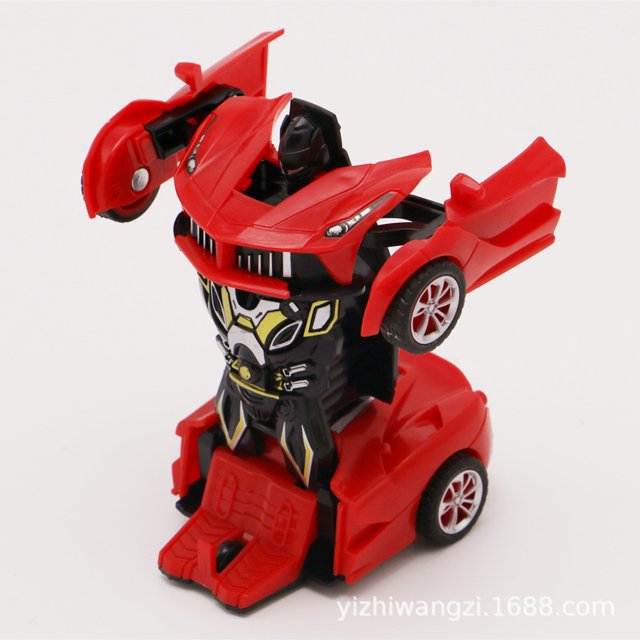 Colisión inercia deformación de un solo botón Bujiadi King Kong coche para niños robot puesto de mercado nocturno juguetes