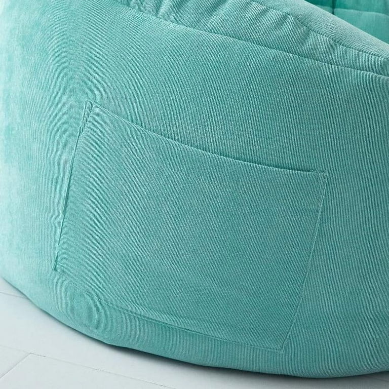 POD by Urban Shop Soft Plush Corduroy Bean Bag Chair with Pocket