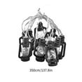 thumbnail image 3 of Clearance Under $5!Yyuenw LED Black Lantern String Lights Mini Kerosene Lamp for Indoor Outdoor Patio Garden Holiday Home Ramadan Wedding Party Christmas Tree New Year Decorations, 3 of 5